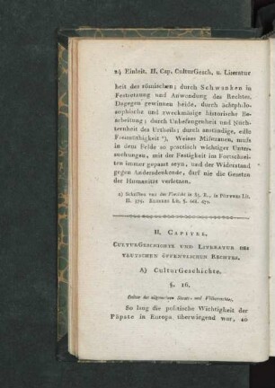 II. Capitel. Culturgeschichte und Literatur des teutschen öffentlichen Rechtes
