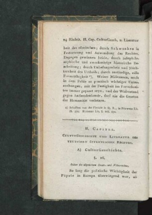 II. Capitel. Culturgeschichte und Literatur des teutschen öffentlichen Rechtes