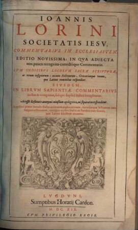 Commentarii in Ecclesiasten