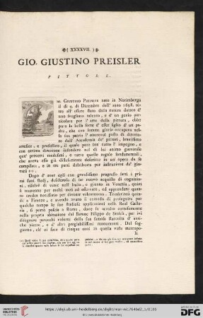 Gio. Giustino Preisler pittore