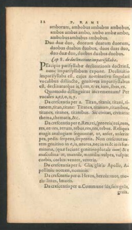 Cap. 8, de declinatione imparisyllaba.