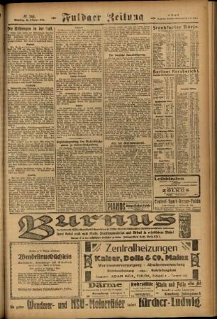 Zweite Ausgabe vom Samstag, den 18. Oktober 1924.