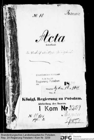 Verkauf städtischer Grundstücke in Bernau