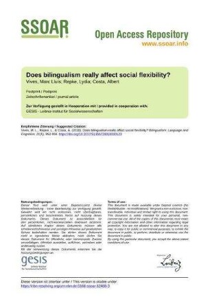 Does bilingualism really affect social flexibility?