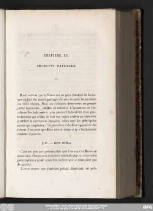 Chapitre XI. Produits Naturels.