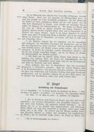 17 Ziegel: Herstellung und Beschaffenheit