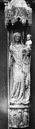 Augsburg, Dom, Nordportal, Muttergottesfigur