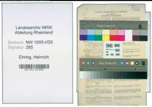 Entnazifizierung Heinrich Ehring , geb. 28.09.1883 (Uhrmacher)