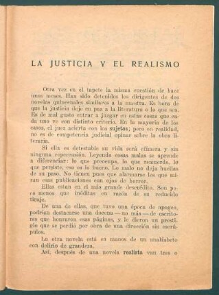 La justicia y el realismo