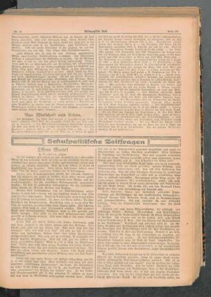 Offene Worte! : [Schulpolitische Zeitfragen]