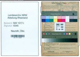 Entnazifizierung Otto Neuroth , geb. 09.01.1908 (Fabrikant)