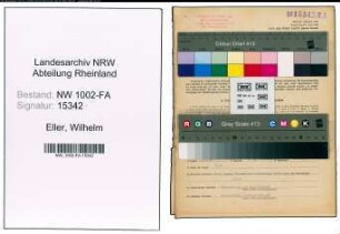 Entnazifizierung Wilhelm Eller, geb. 11.01.1901 (Kellereiarbeiter)