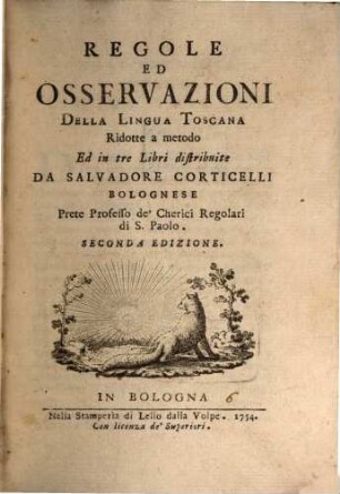 Regole ed osservazioni della lingua toscana