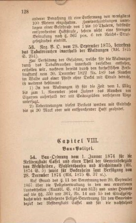 Capitel VIII. Bau-Polizei.