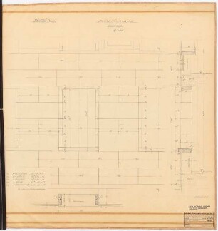 Reichsluftfahrtministerium, Berlin: Schnitt/Ansicht Fassade V1 (EG) 1:10