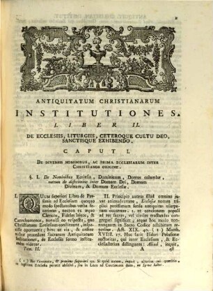 Antiquitatum Christianarum Institutiones : Nova Methodo In Quatuor Libros Tributæ Ad Usum Seminarii Neopolitani. 2