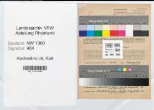 Entnazifizierung Karl Aschenbroich, geb. 31.10.1888 (Postbote)