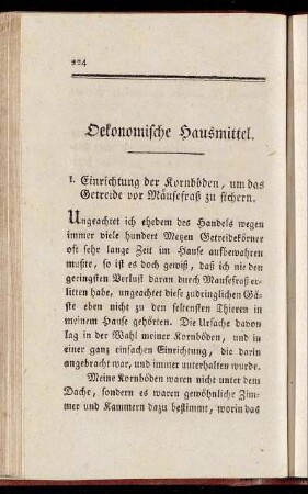 Oekonomische Hausmittel.