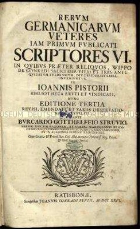 Rerum Germanicarum Scriptores Aliquot Insignes
