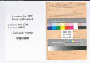 Entnazifizierung Andreas Handschuh, geb. 14.01.1904 (Angest.)