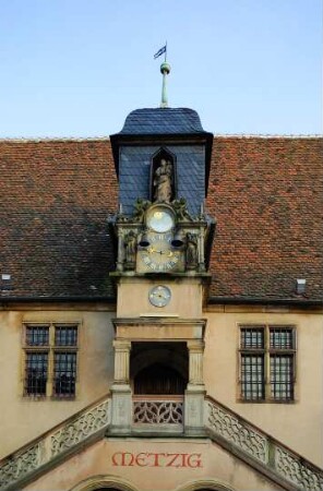 Frankreich. Alsace. Bas Rhin. Molsheim. Haus Metzig. Architekturen, Architektur Detail