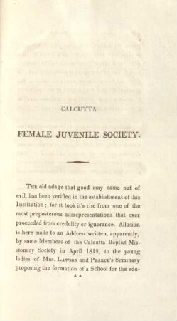 Calcutta Female Juvenile Society