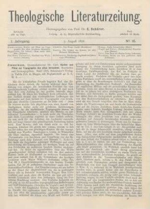 409-412 [Rezension] Zimmermann, Carl, Karten und Pläne zur Topographie des alten Jerusalem