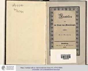 Anatolica oder die Braut von Missolunghi
