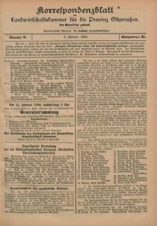 Nummer 6. 5. Februar 1908.