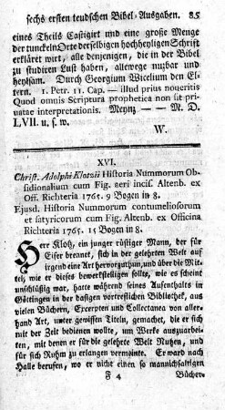 Historia Nummorum Obsidionalium.