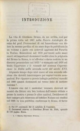 Giordano Bruno da Nola : sua vita e sua dottrina