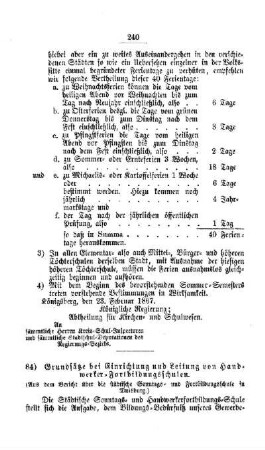 Grundsätze bei Errichtung und Leitung von Handwerker-Fortbildungsschulen : [V. Elementarschulwesen]