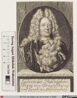 Bildnis Ludwig Rudolf, Herzog zu Braunschweig-Lüneburg-Wolfenbüttel (reg. 1731-35)