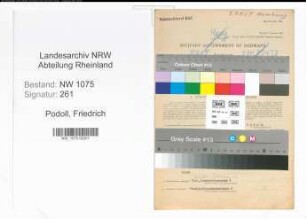 Entnazifizierung Friedrich Podoll , geb. 22.01.1889 (Reichsbahnamtmann)