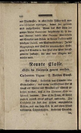 Neunte Classe. Gifte die Halituosa genent werden.