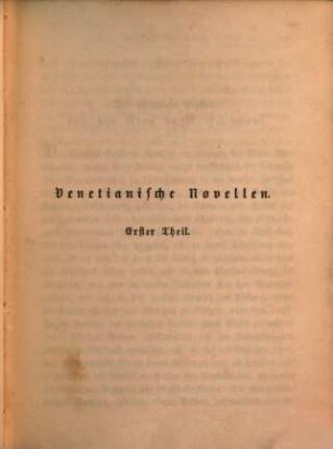 Franz Freiherrn Gaudy's sämmtliche Werke, 13. [Venetianische Novellen. Erster Theil]