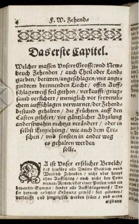 Das erste Capitel. - Das sibend Capitel.