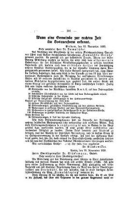 Wenn eine Gemeinde zur rechten Zeit die Bodenreform erkennt