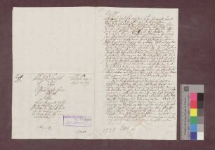 Jakob Haffner zu Marzell verkauft der badischen Landesherrschaft 28 Jauchert Wald um 334 Gulden.