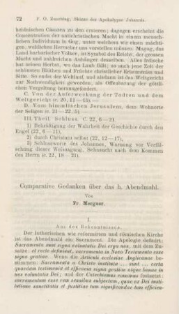 72-106 Comparative Gedanken über das heilige Abendmahl