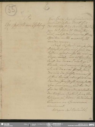 Eigenh. Briefkonzept von August Wilhelm von Schlegel an Philipp Joseph von Rehfues, Bonn, 14.04.1831
