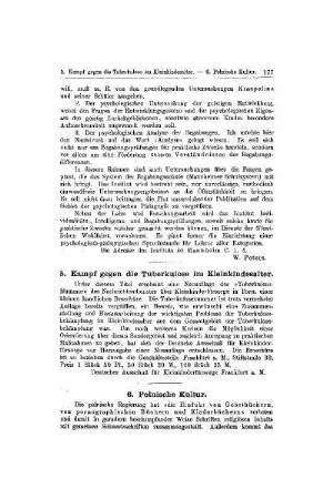 Kampf gegen die Tuberkulose im Kleinkindalter : [Mitteilungen]