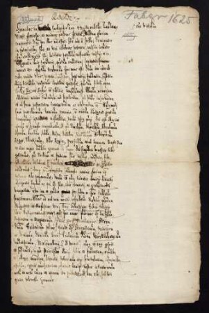 Todesanzeige des Dr. iur. utr. Sebastian Faber, württembergischer Vizekanzler, 1625.