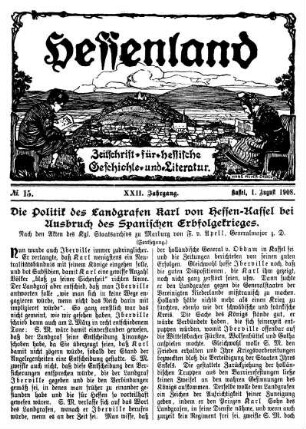 No. 15, 1. August 1908