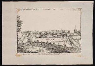 Prospect des Welserischen Schlosses, und Marckfleckens Neunhoff. 1. 1/2. von Lauf. - Herrensitz Kolerschloss, Lauf-Neunhof