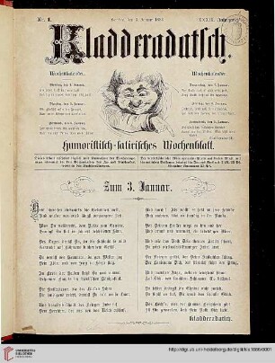 Hefte 1-5, Januar 1886