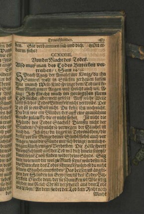 CCXXXIII. Von der Macht des Todes. Also muß man des Todes Bitterkeit vertreiben/ 1. Sam. 14/32.