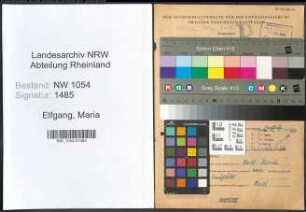 Entnazifizierung Maria Elfgang , geb. 06.05.1903 ()