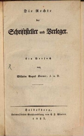 Die Rechte der Schriftsteller und Verleger
