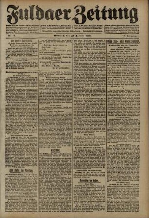 Ausgabe vom Mittwoch, den 23. Januar 1918.